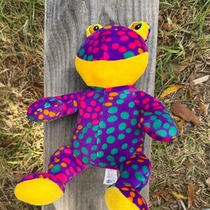 Colorful Polka Dot Stuffed Frog Toy